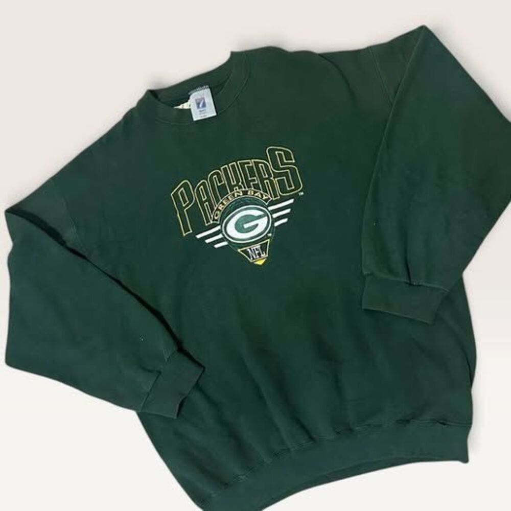 Vintage 1990s Green Bay Packers Logo 7 Heavyweight Embroidered Sweatshirt – XL